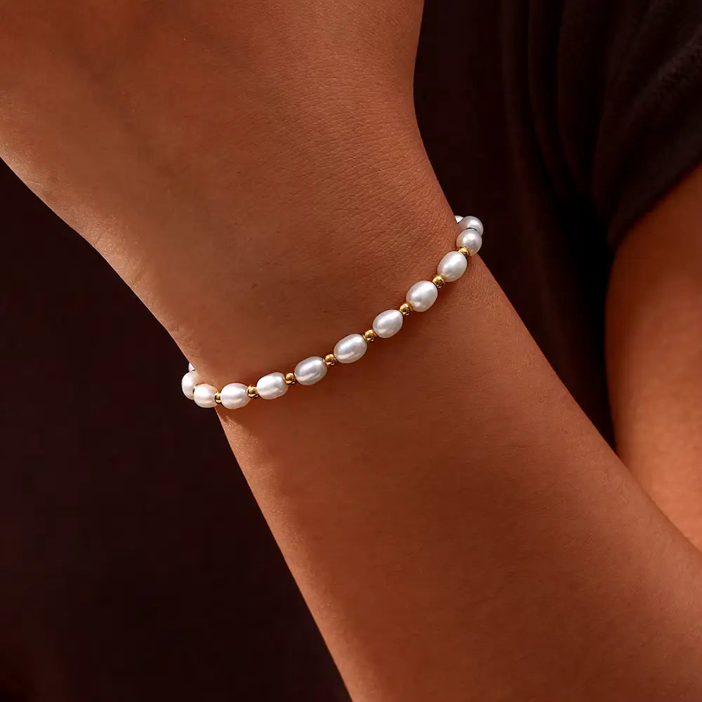 Bracelet de perles vintage au style naturel