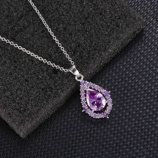 Nadine | Collier et boucles d'oreilles en améthyste