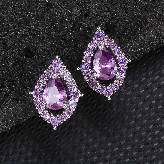 Nadine | Collier et boucles d'oreilles en améthyste