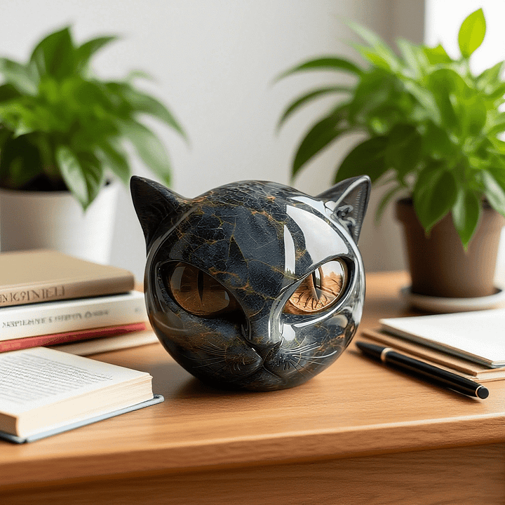 Mysthéra – Sculpture de chat envoûtante