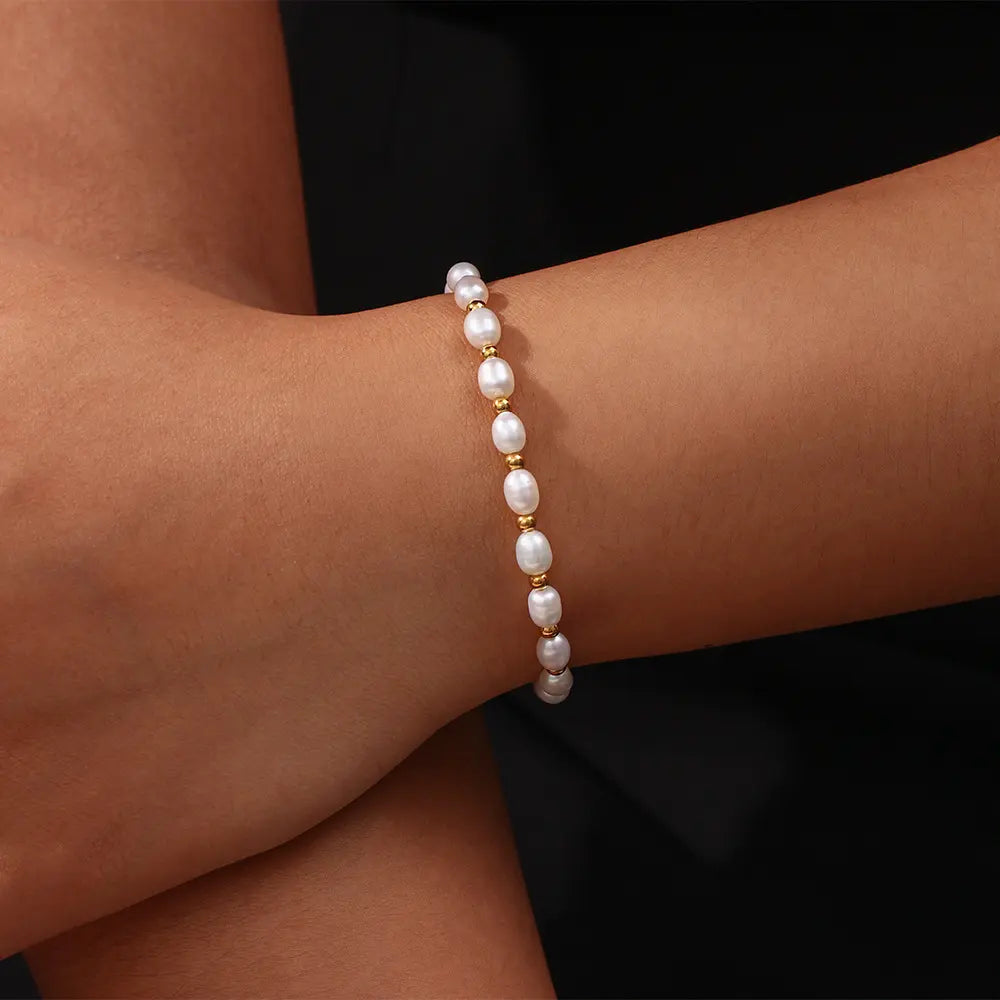 Bracelet de perles vintage au style naturel