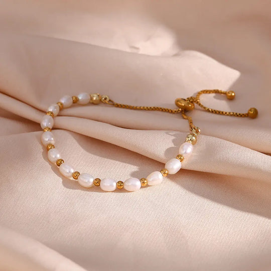 Bracelet de perles vintage au style naturel