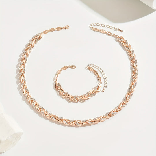 Parel | Collier et bracelet motif feuille