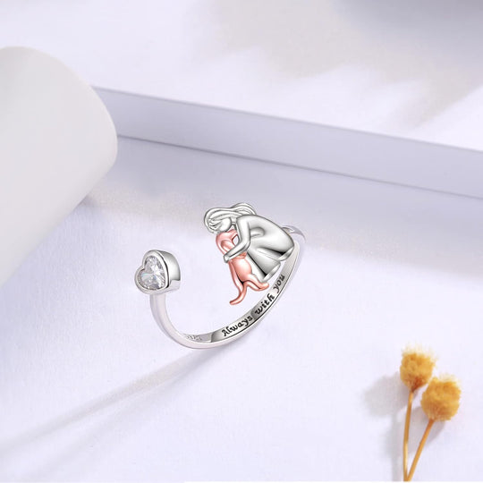 Bague ajustable « Toujours dans mon cœur »