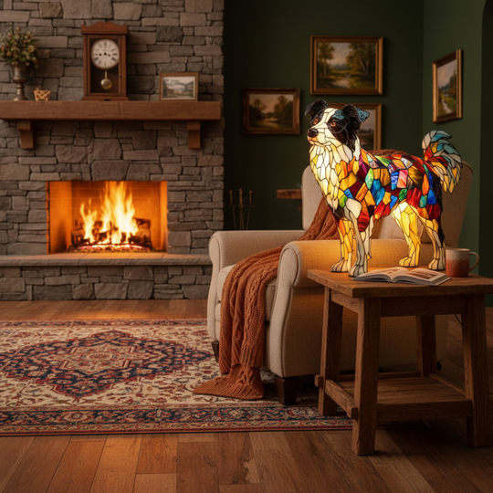 Lampe artisanale – Chien élégant