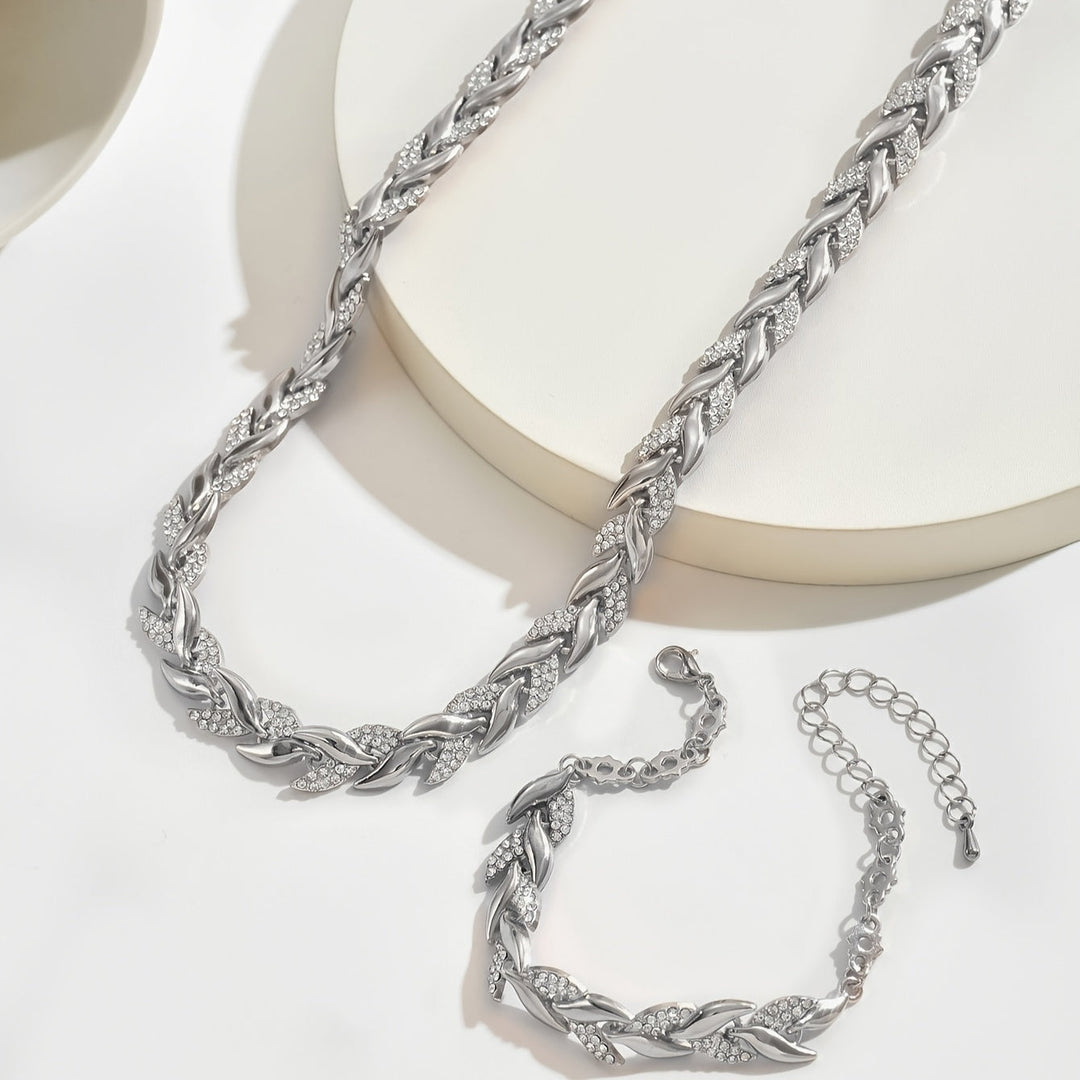 Parel | Collier et bracelet motif feuille