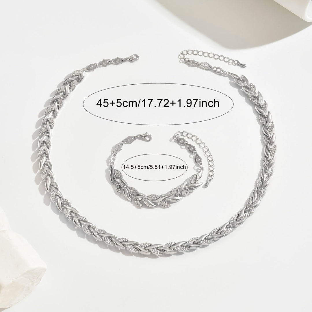 Parel | Collier et bracelet motif feuille