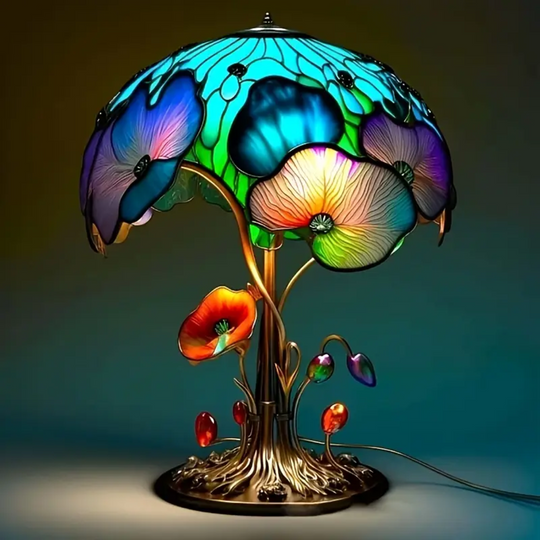 Lampe boho – Champignon et fleur