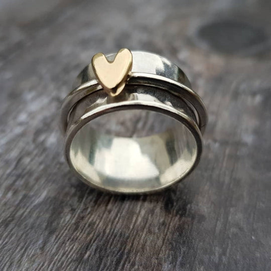Meloodia – Bague en argent ornée de cœurs