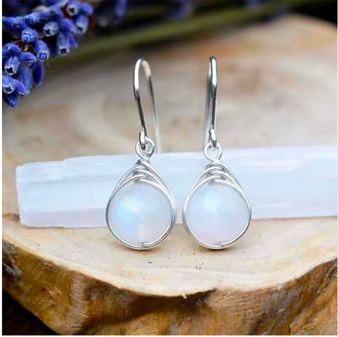 Boucles d'oreilles pierre de lune