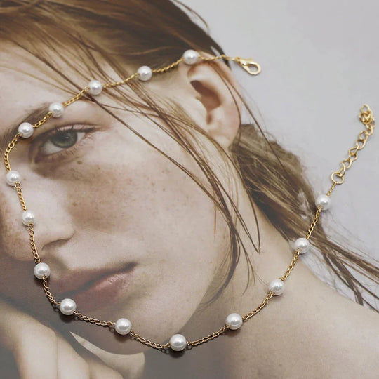 Collier de perles doré
