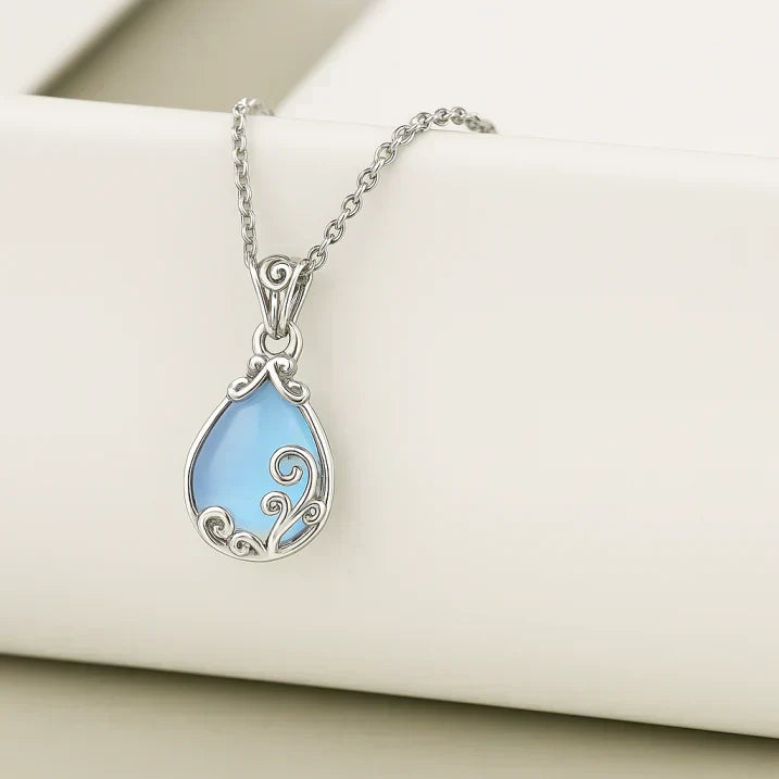 Maanstraal | Collier avec pierre bleue