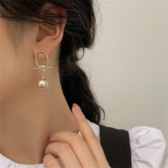 Kylie – Boucles d'oreilles perlées style vintage