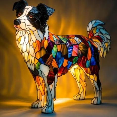 Lampe artisanale – Chien élégant