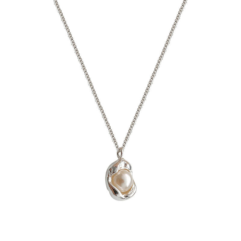 Bijoux en verre de Murano vintage : Collier avec perle pendante
