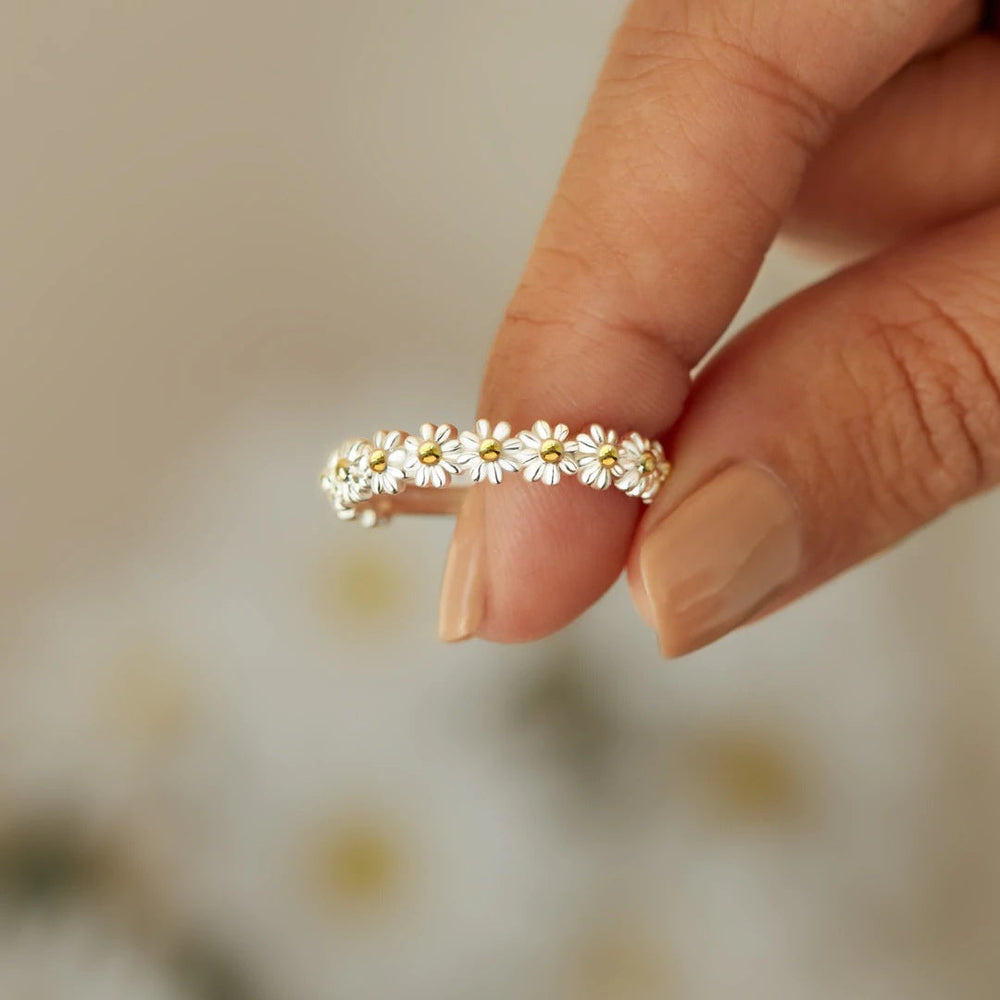 Bague de luxe motif fleur