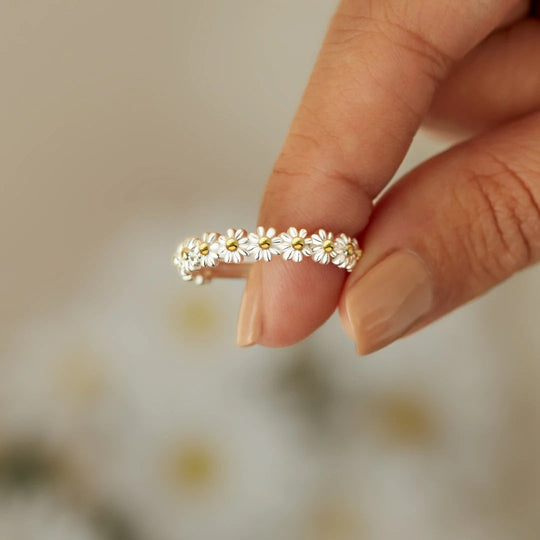 Bague de luxe motif fleur
