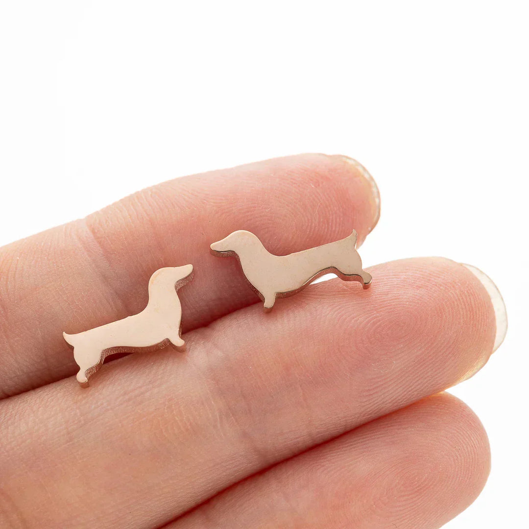 Boucles d'oreilles motif teckel