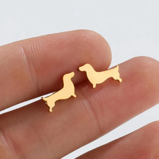 Boucles d'oreilles motif teckel