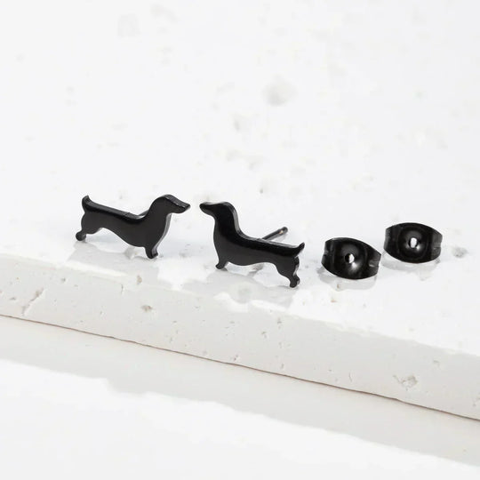 Boucles d'oreilles motif teckel