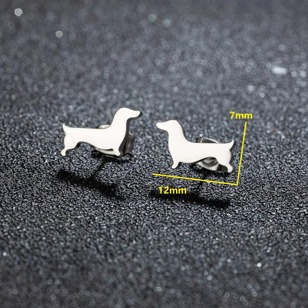 Boucles d'oreilles motif teckel