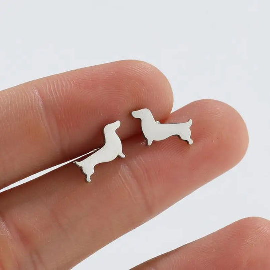 Boucles d'oreilles motif teckel