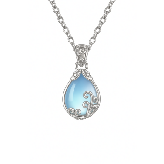Maanstraal | Collier avec pierre bleue