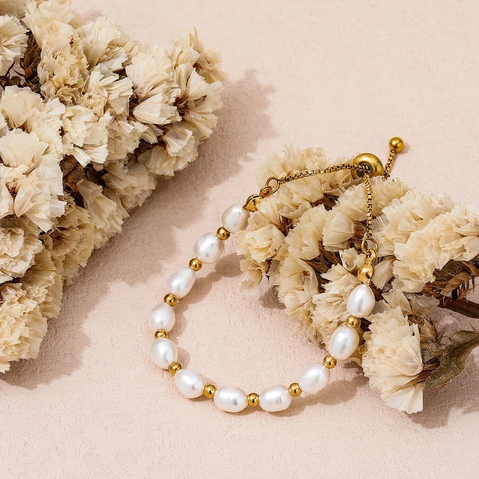 Bracelet de perles vintage au style naturel