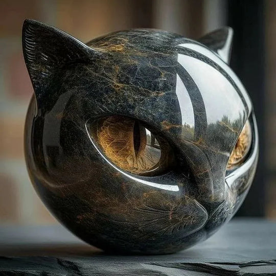 Mysthéra – Sculpture de chat envoûtante