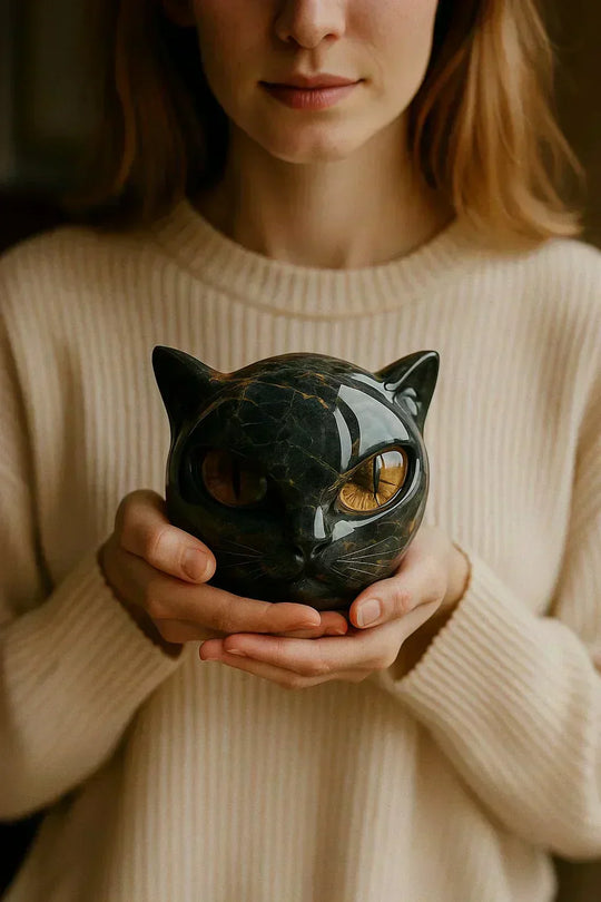 Mysthéra – Sculpture de chat envoûtante