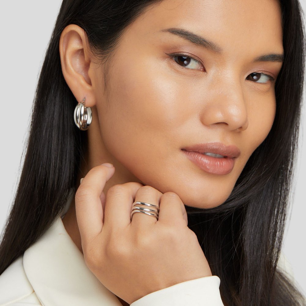 Layer – Bague en argent superposée