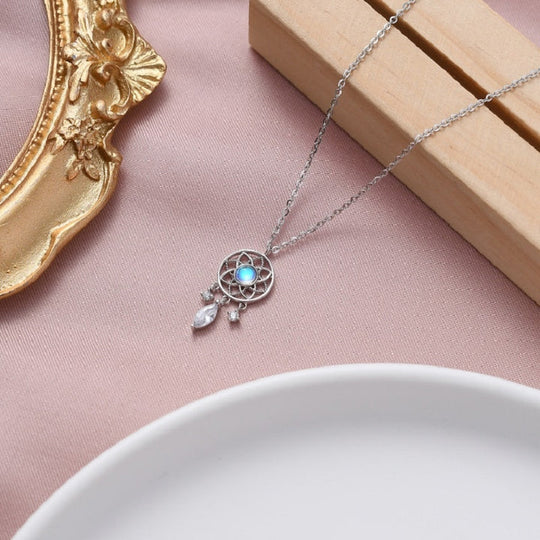 Noa | Pendentif attrape-rêves avec pierre bleue