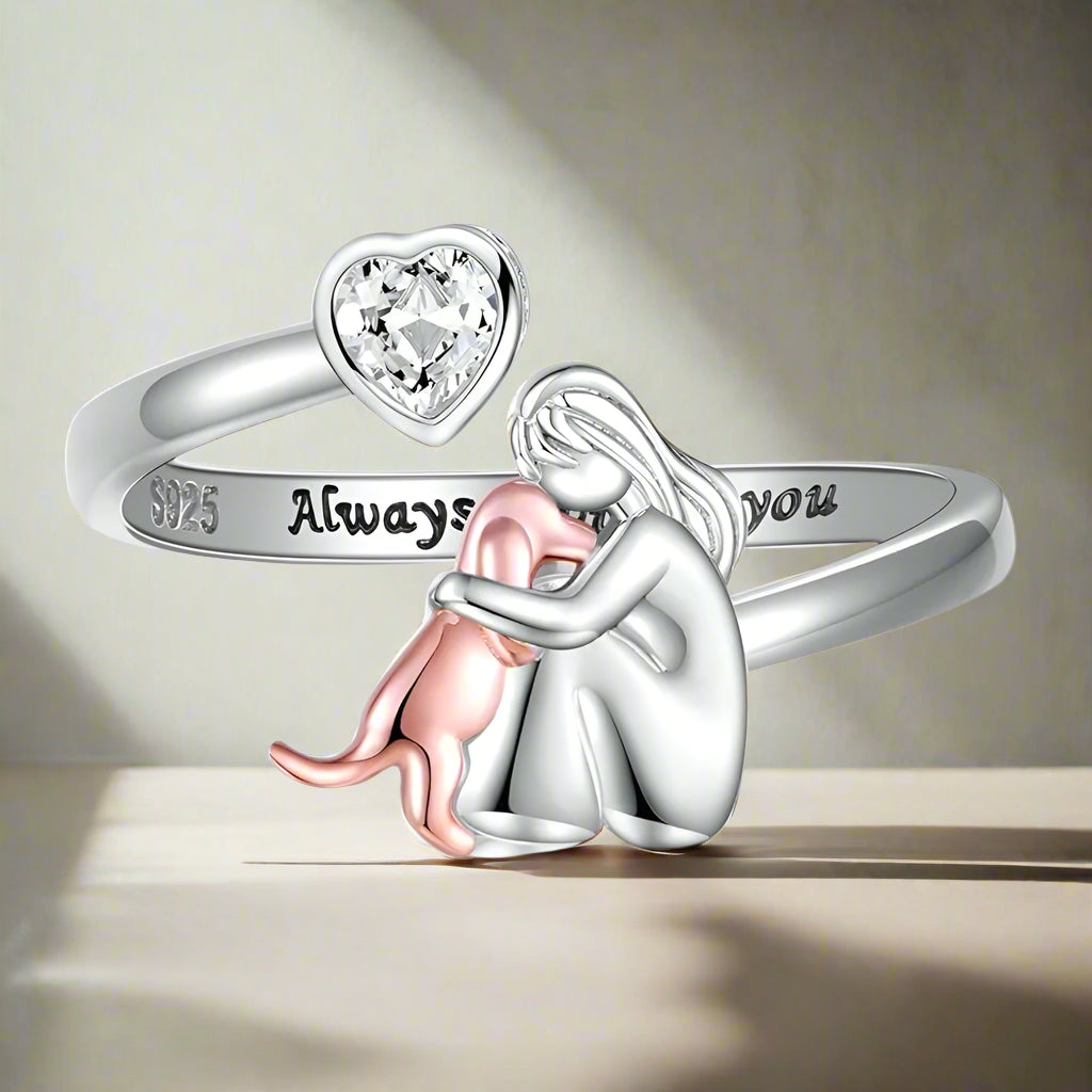 Bague ajustable « Toujours dans mon cœur »
