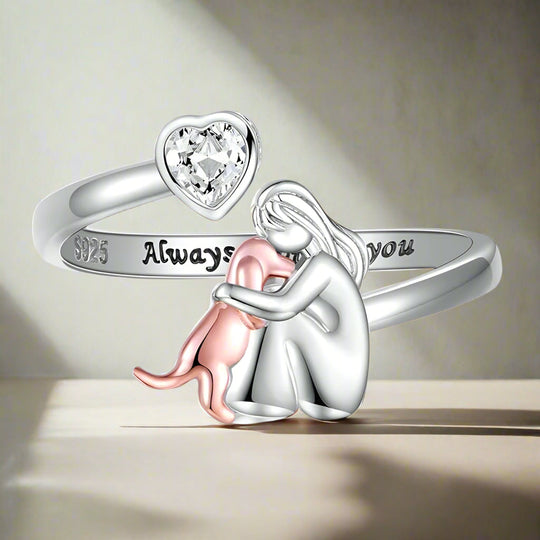 Bague ajustable « Toujours dans mon cœur »